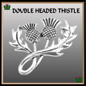 Scottish Large Double Headed Thistle Brooch image 3