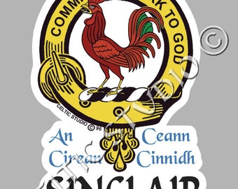 Sinclair Clan Crest Decal | Custom Scottish Heritage Car & Laptop Stickers