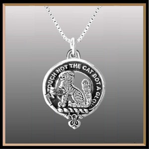 MacPherson Clan Crest Pendant, Scottish Necklace CLP02