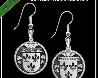 Orecchini Montgomery Irish Disk Stemma araldico