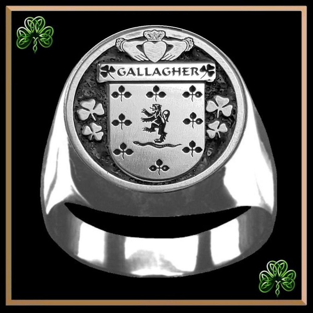 Gallagher Irish Coat of Arms Gents Ring IC100