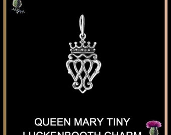 Tiny Luckenbooth Charm - Queen Mary - Sterling Silver