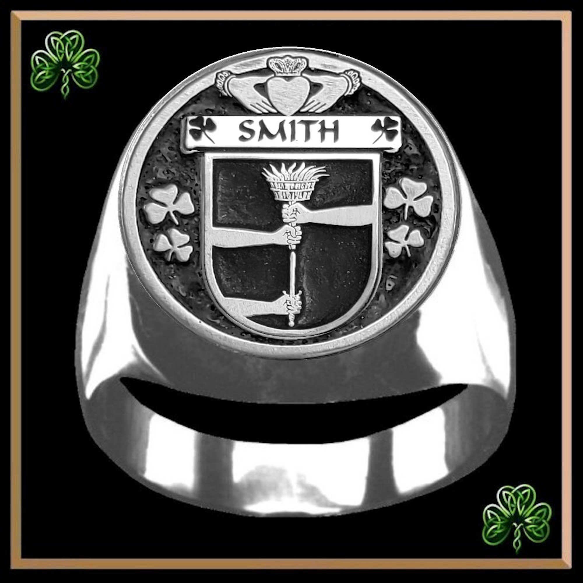 Smith Irish Coat of Arms Gents Ring IC100 Etsy Canada