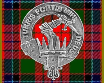 MacQuarrie Clan Crest Scottish Pewter Cap Badge CB01