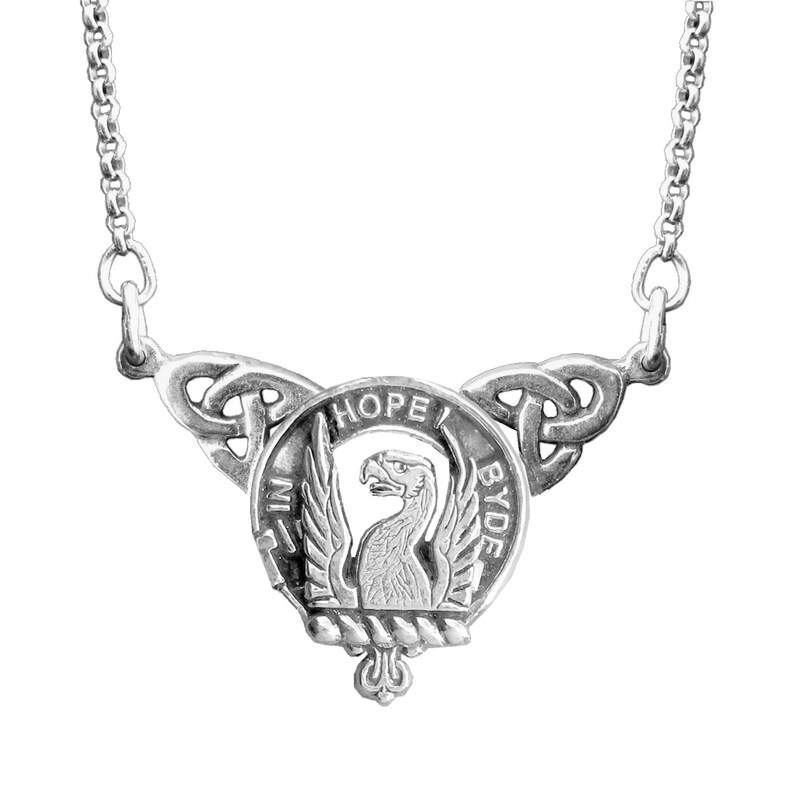MacIain Clan Crest Double Drop Pendant ~ CLP03