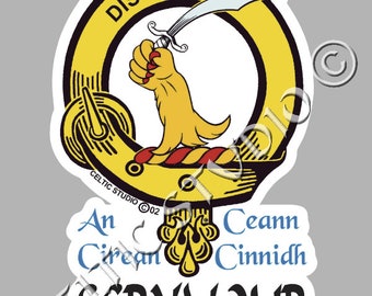 Scrymgeour Clan Crest Decal | Custom Scottish Heritage Car & Laptop Stickers