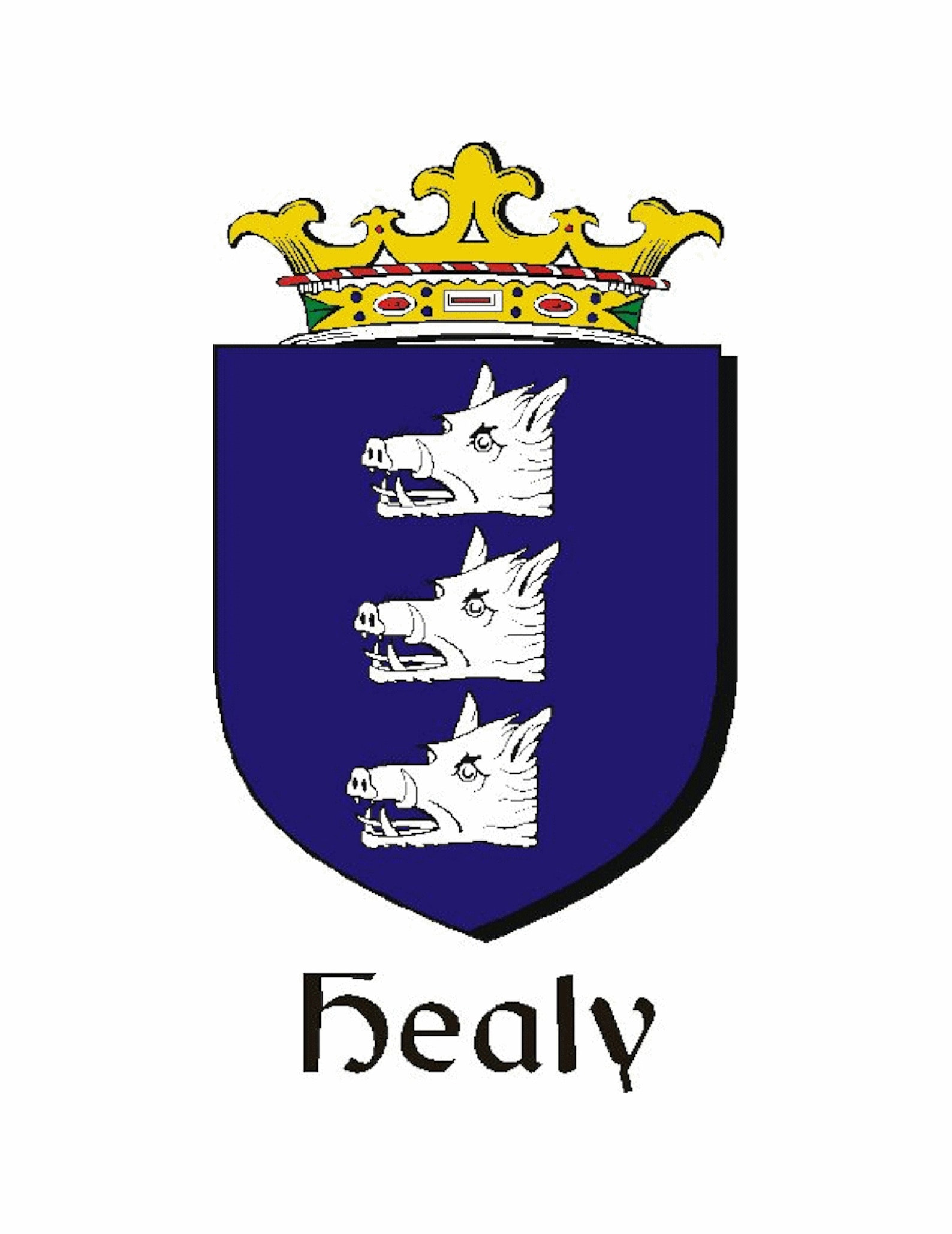 Healy Irish Coat of Arms Embroidered Crest Etsy