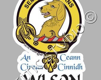 Wlson Clan Crest Decal | Custom Scottish Heritage Car & Laptop Stickers