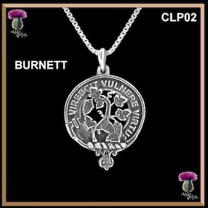 Burnett Clan Crest Scottish Pendant CLP02 image 1