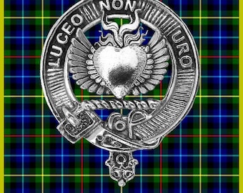 Lapel Pin Badge Jardine Scottish Clan Crest Brass Finish Scottish Made