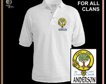 Clan Crest Golf Shirt Scottish - All Clans