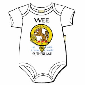 Sutherland Scottish Clan Crest Baby Jumper