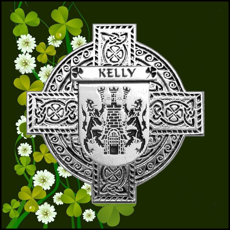 Genuine Leather Kelly Irish Coat of Arms Sporran