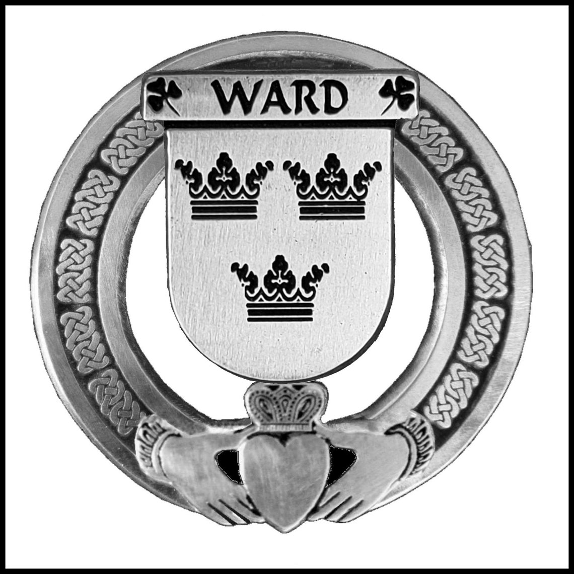 Ward Irish Claddagh Coat of Arms Badge | Etsy