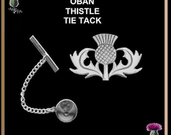 Oban Thistle Tie Tack, Scottish Lapel Pin