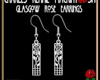 Charles Rennie MacKintosh Glasgow Rose Earrings CRM07