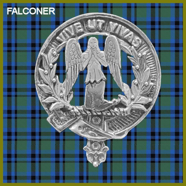 Falconer Clan Crest Scottish Pewter Cap Badge CB02