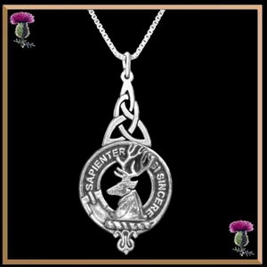 Davidson Clan Crest Interlace Drop Pendant