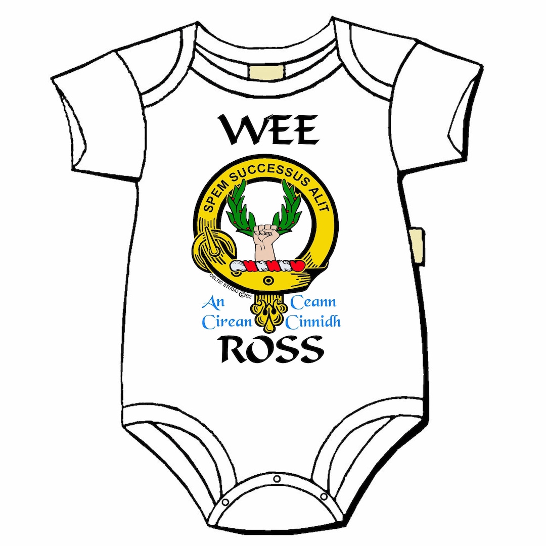 Ross Scottish Clan Crest Baby Jumper Etsy