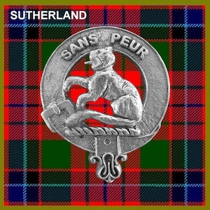 Sutherland Clan Crest Scottish Pewter Cap Badge CB01
