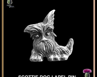 Scottie Dog Lapel Pin or Stick Pin, Scottish Terrier Brooch