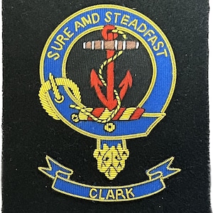 Clark Scottish Clan Embroidered Crest