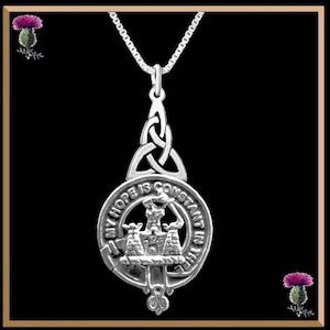 MacDonald Clanranald Clan Crest Interlace Drop Pendant