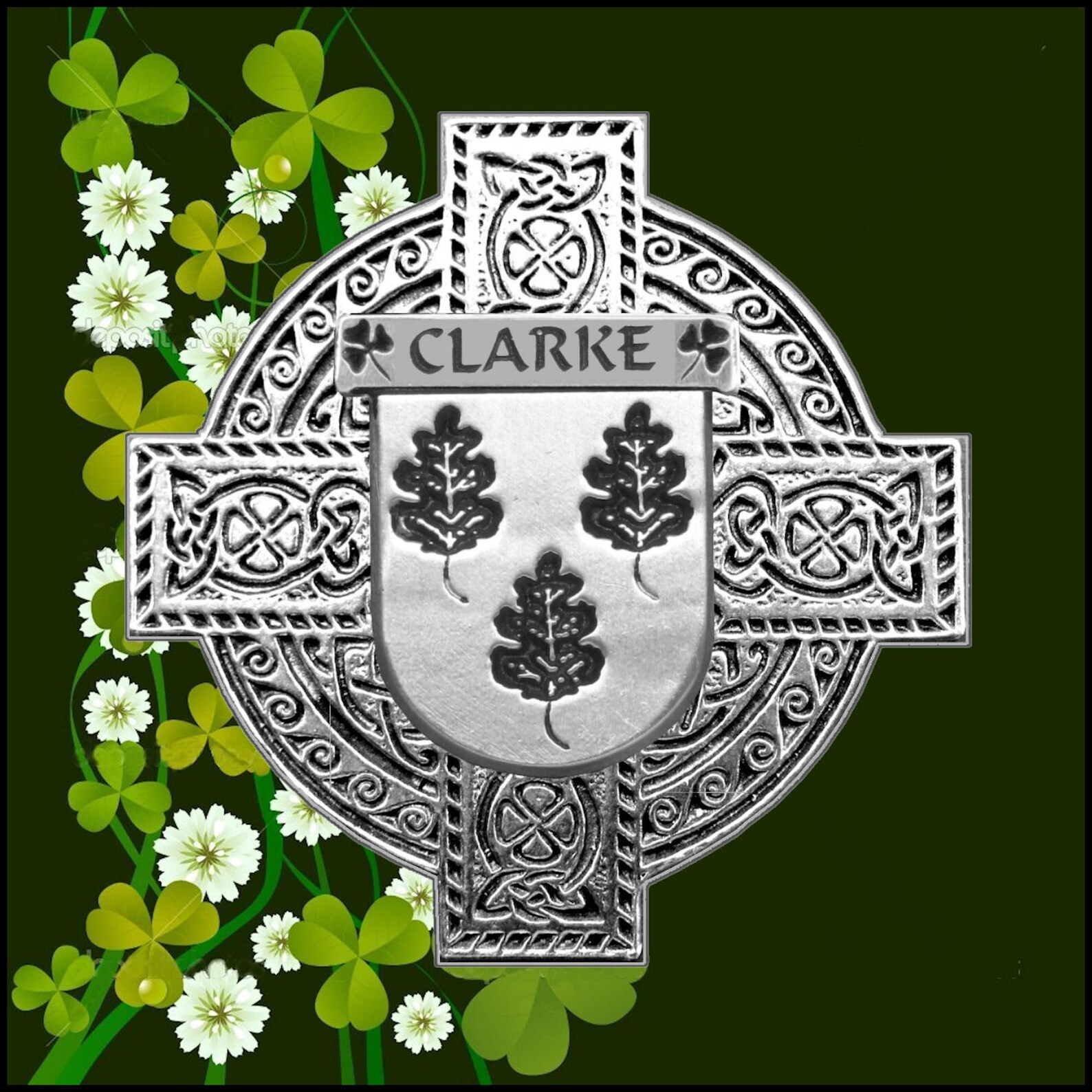 Clarke Irish Coat of Arms Badge Glass Beer Mug Etsy