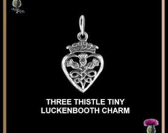 Three Thistles Tiny Luckenbooth Charm