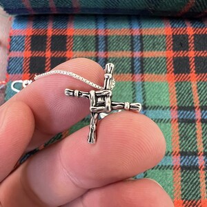 St. Brigid Celtic Cross Pendant, Irish Small, Sterling Silver image 5