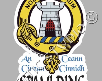 Spaulding Clan Crest Decal | Custom Scottish Heritage Car & Laptop Stickers