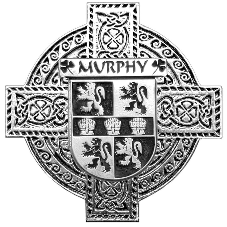 Murphy Irish Coat of Arms Celtic Cross Badge Etsy UK