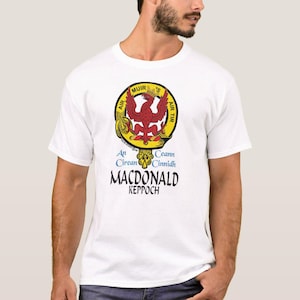 MacDonald Keppoch Scottish Clan Crest Full T-Shirt, Family Crest Shirt