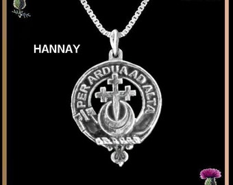 Hannay  Clan Crest Scottish Pendant CLP02