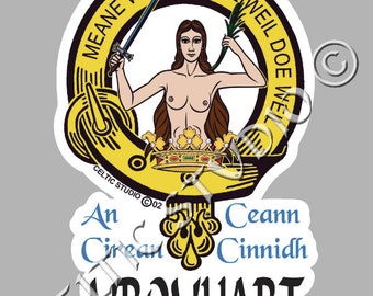 Urquhart Clan Crest Decal | Custom Scottish Heritage Car & Laptop Stickers