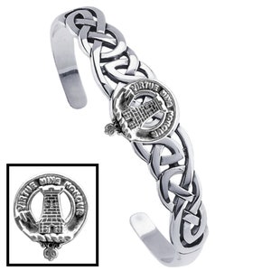 MacLean Clan Crest Celtic Cuff Bracelet