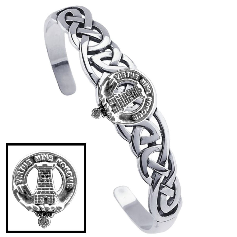 MacLean Clan Crest Celtic Cuff Bracelet