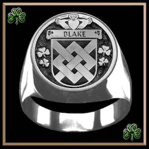 Anillo de caballero con escudo de armas irlandés Blake IC100