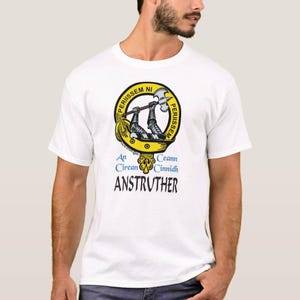 Anstruther Scottish Clan Crest Full T-Shirt, Family Crest Shirt