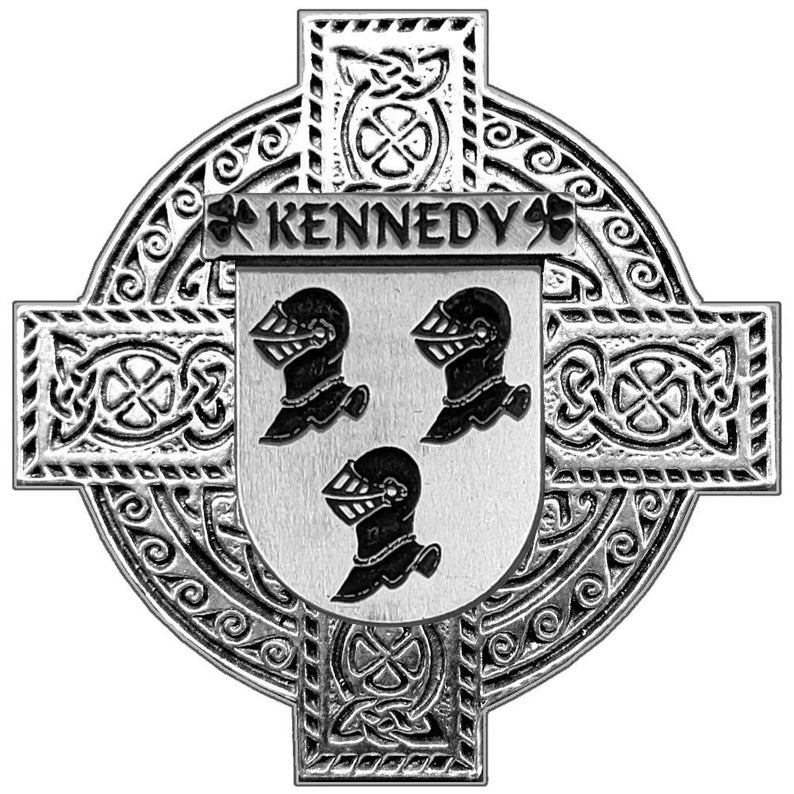 Kennedy Irish Coat of Arms Celtic Cross Badge Etsy