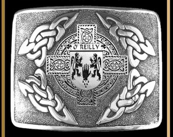 O'reilly Irish Coat of Arms Interlace Kilt Buckle
