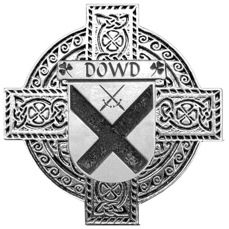 Dowd Irish Coat of Arms Celtic Cross Badge - Etsy