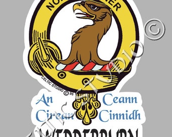 Wedderburn Clan Crest Decal | Custom Scottish Heritage Car & Laptop Stickers