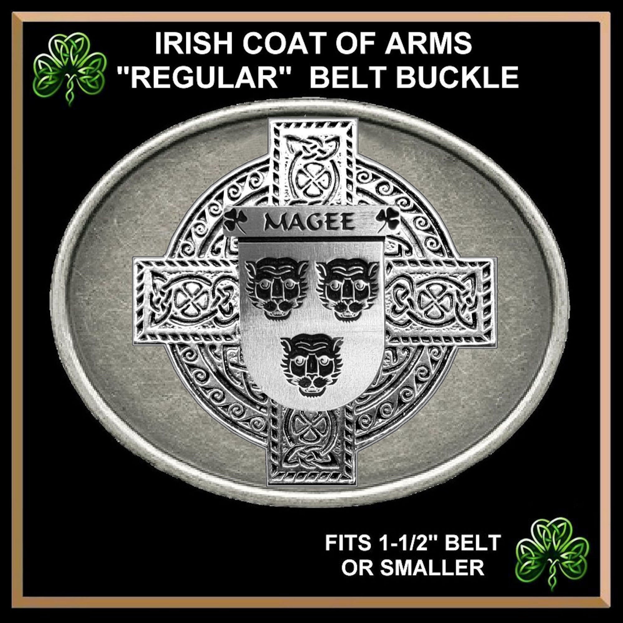 Magee Irish Coat of Arms Regular Buckle