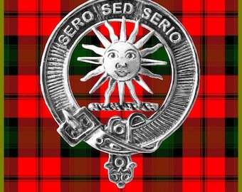 Insignia de gorra escocesa con el escudo del clan Kerr CB02