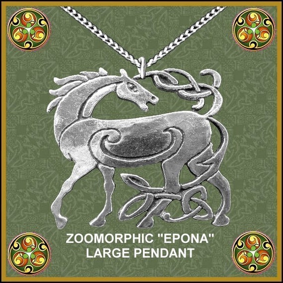Celtic Epona Horse Pendant Zoomorphic Large