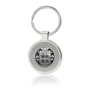 Clancy Irish Stainless Steel Key Ring
