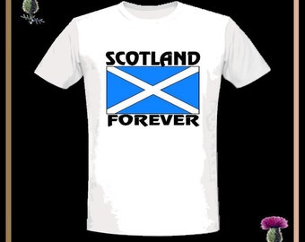 Scotland Forever T-Shirt Scottish Flag Shirt GS20 - All Sizes