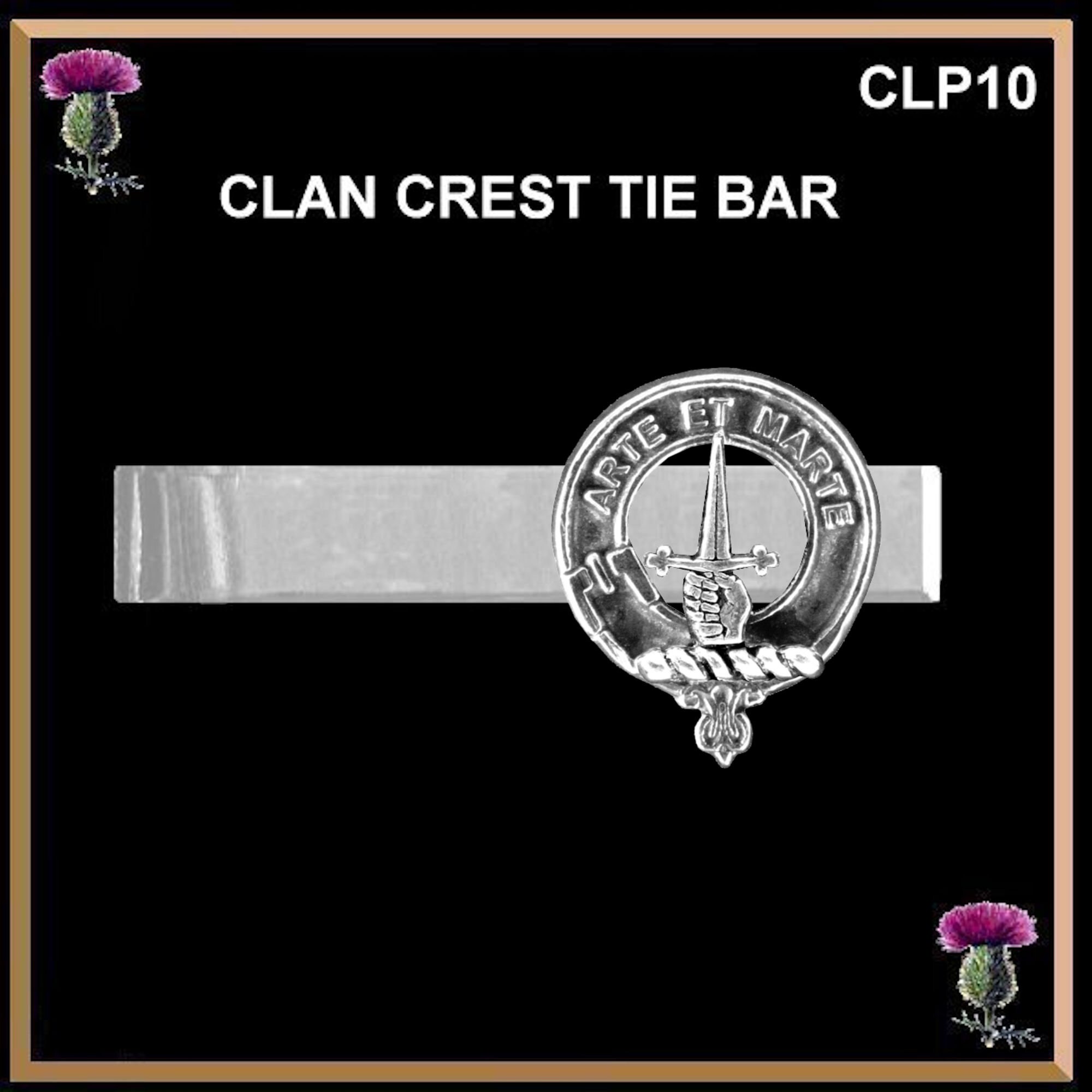 Bain Scottish Clan Clip Tie Bar