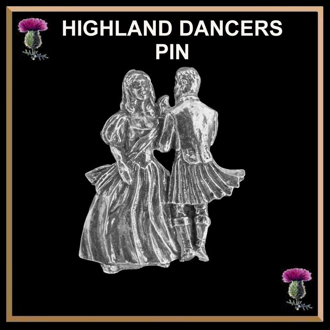 Highland Dancers Pin - Sterling Silver - Etsy